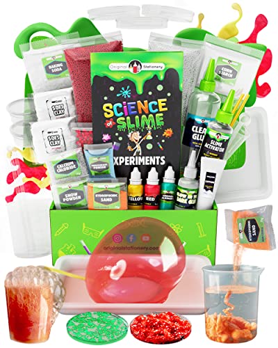 Original Stationery Science of Slime Kit, Lustiger Schleim Experimentierkasten für Kinder für Wissenschaftliche Experimente wie Oobleck und Flummi, Tolle Geschenke für Jungen und Mädchen von Original Stationery