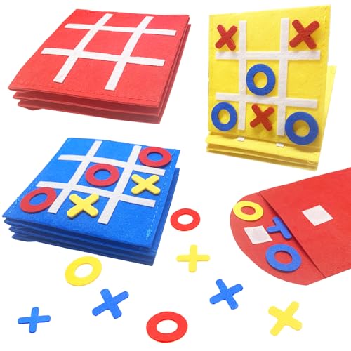 Orizizhic Tic Tac Toe Spiel für Kinder, 12 Stück Filz Brettspiel Spielzeug Party Favors Ende des Jahres von Orizizhic