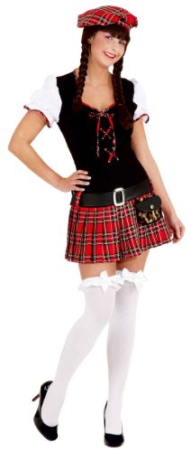 Scottish Girl, rot (Kleid, Barett, Gürtel) von Orlob