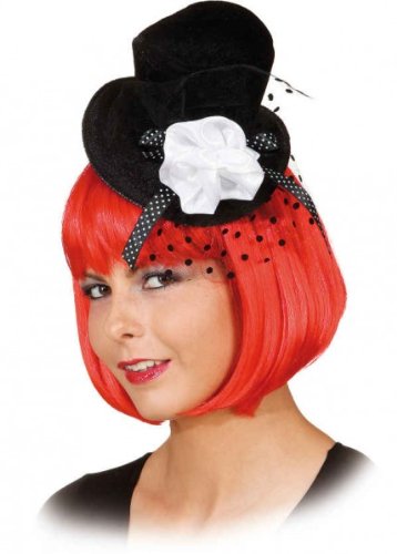 Hut: Mini-Hut »Lea«, mit weißer Blüte, schwarz Hut: Mini-Hut »Lea«, mit weißer Blüte, schwarz von Orlob