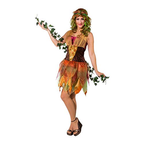 Orlob Faschingskostüm Damen Herbstfee - Kleid mit Blumenkranz (38/40) von Orlob