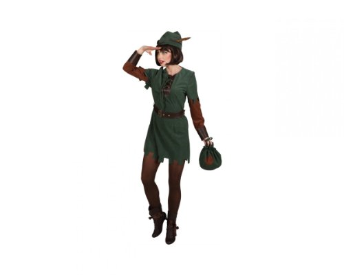 Robin Hood Lady Kleid Hut Gürtel, Größe:42 von Orlob