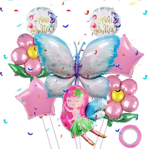 Ballon Schmetterling Geburtstag Deko, Geburtstag Deko Schmetterling, Schmetterling Folienballon, Happy Birthday Deko für Schmetterling Themen Geburtstag Party, Geburtstag Mädchen Deko von Ormromra