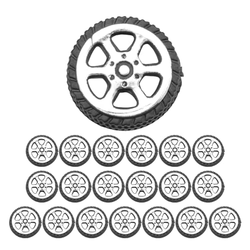 Orolotay 20 STK. Plastik Rolle 2mm Durchmesser Welle Auto Modell Spielzeug Raeder 20mmx6mm von Orolotay