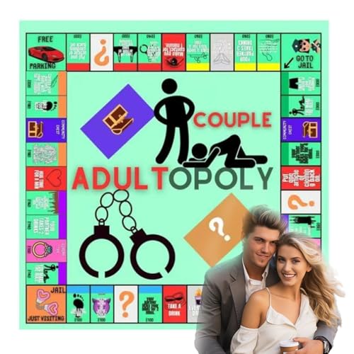 Adultopoly Deutsch, Deep Talk Spiel, Paarspiel Erwachsene, Gesprächskarten Für Paare, Schlafzimmerspiele, Brettspiel-Requisiten Zum Aufheizen Der Gefühle von Ortviai