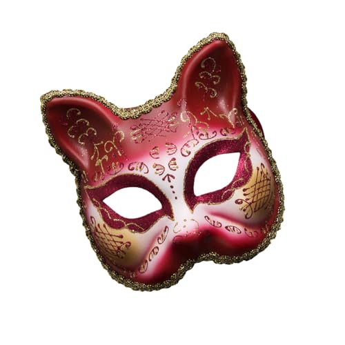 Osdhezcn Maske für Frauen, Maskerade-Maske, japanische Cosplay-Maske, Halbgesichtsmaske, Halloween-Maske, Tiermaske, Karnevalsmaske, Halloween-Maske, Maskenmaske, Halbgesichtsmaske, Cosplay-Maske von Osdhezcn