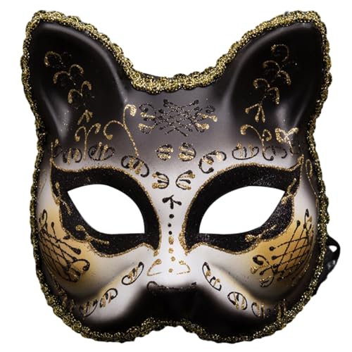 Osdhezcn Maske für Frauen, Maskerade-Maske, japanische Cosplay-Maske, Halbgesichtsmaske, Halloween-Maske, Tiermaske, Karnevalsmaske, Halloween-Maske, Maskenmaske, Halbgesichtsmaske, Cosplay-Maske von Osdhezcn