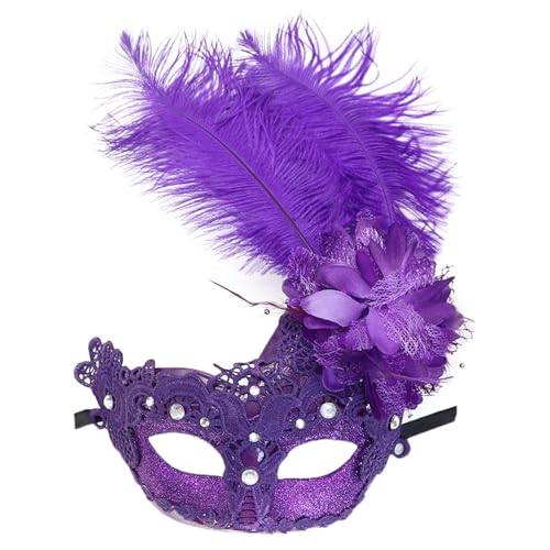 Osdhezcn Maskenmaske, Augenmaske, Federmaske, Maskerade, Dekorationen, Maske für Damen, Halloween, Maskerade, Partys, Karneval von Osdhezcn