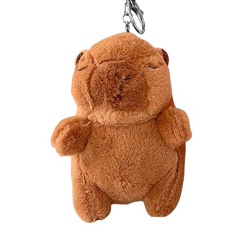 Oseczmut Capybara-Plüschtiere, Capybara-Plüsch - Weiches Capybara-Plüschspielzeug - 11 cm großer Plüschtier-Schlüsselanhänger, tragbares Modeaccessoire für und Mädchen von Oseczmut