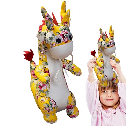 Oseczmut Gefülltes Drachenplüschtier,Drachenstofftier,Kuscheltier Plüschpuppe Drache Süßes Spielzeug | Exquisite weiche Kuschelplüschpuppe zum Sammeln für Kinder, Erwachsene und Familien von Oseczmut