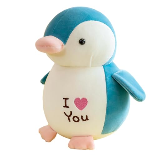 Oseczmut Pinguin Stofftier,Plüschpinguin Spielzeug - ICH Liebe Dich Stofftier Kinderspielzeug - Weiches, entzückendes, gefülltes, kuscheliges Pinguin-Plüschtier für Kinder zum Valentinstag von Oseczmut