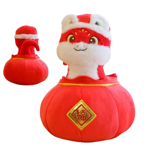 Oseczmut Schlangen-Kuscheltier,Schlangen-Plüschtier, 2025 Schlangen-Plüschpuppe, chinesisches Neujahr, Schlangen-Kuscheltiere, 3D chinesische Schlangen-Plüschtier-Maskottchen-Puppe für chinesische von Oseczmut