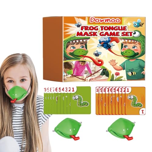 Oseczmut Tongues Out-Spiel, Froschspiel | Frosch-Gesichtsbedeckungskarte, Streichspielzeug | Interaktives, lustiges kreatives Eltern-Kind-Spiel, Froschspielzeug mit herausgestreckter Zunge für Jungen, von Oseczmut