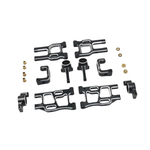 Oshhni 1/10 RC-Auto-Upgrade-Teile, Metall-Upgrade-Kits, einfach zu installierendes RC-Autozubehör für Ptg-2R RC-Hobby-Auto, DIY-modifizierter LKW, Schwarz von Oshhni