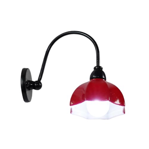 Oshhni 1/12 Puppenhaus Miniatur Wandleuchten Puppenhaus Zubehör Dekoration Simulation Modell für Home Micro Landschaft Schlafzimmer, Rot Oshhni 1/12 Puppenhaus Miniatur Wandleuchten Puppenhaus Zubehör Dekoration Simulation Modell für Home Micro Landschaft Schlafzimmer, Rot von Oshhni