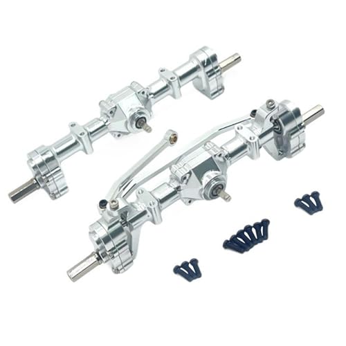 Oshhni 1/16 RC Auto Vorder- und Hinterachse Aluminiumlegierung DIY Zubehör Ersatz für C14 C74 B14 Trucks RC Auto, Silber von Oshhni