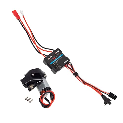 Oshhni 1/24 RC Motor ESC Set Elektronischer Drehzahlregler für Axi00002 Jlu Zubehör Raupenfahrzeuge RC Auto, Schwarz Oshhni 1/24 RC Motor ESC Set Elektronischer Drehzahlregler für Axi00002 Jlu Zubehör Raupenfahrzeuge RC Auto, Schwarz von Oshhni