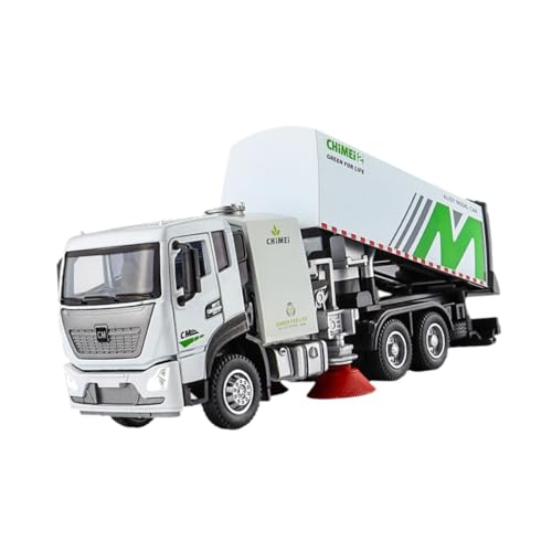 Oshhni 1/32 Müllwagen Spielzeug Recyclingfahrzeug Interactive Street Sweeper Truck, Reibungsmüllspielzeug für Jungen Vorschule von Oshhni