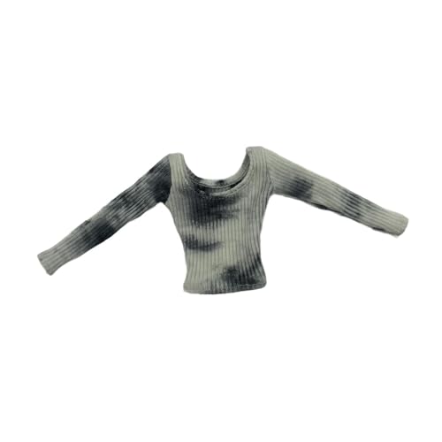 Oshhni 1/6 Puppenkleidung für Damen, Kostüm, Outfit, Damen-Puppenkleidung, langärmliges Strickoberteil für 12-Zoll-Frauenfiguren, Niedriger Kragen von Oshhni