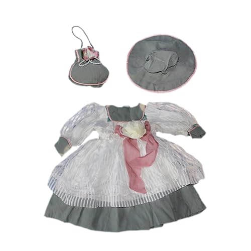 Oshhni 1: 3 BJD Doll Kleid Kleid für Kinder Geschenk DIY Accessoires Imagination Koordination Kostüme Puppenkleidung für 25 Zoll Puppe, Grau von Oshhni