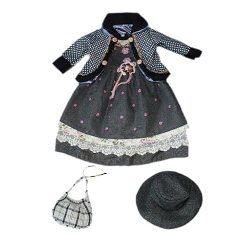 Oshhni 1: 3 BJD Doll Kleid Kleid für Kinder Geschenk DIY Accessoires Imagination Koordination Kostüme Puppenkleidung für 25 Zoll Puppe, Schwarz von Oshhni