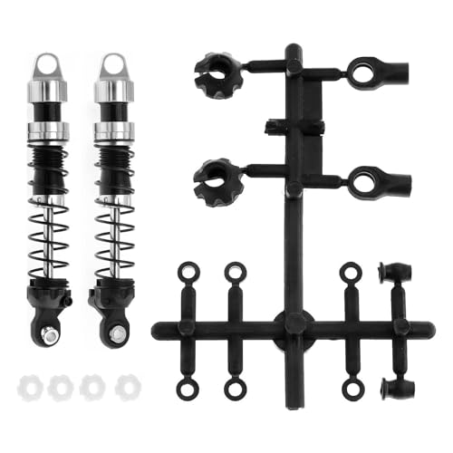 Oshhni 1:10 RC Stoßdämpfer Dämpfer Set Rock Crawler Fahrzeug CNC Verarbeitet Universal ACCS Simulation Klettern Auto, Silber 80mm von Oshhni