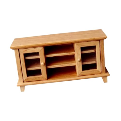 Oshhni 1:12 Dollhouse Miniatur TV -Schrank Dollhouse Schrank Schrank Hobby Handwerk Geschenk Mini -TV -Stand für Miniaturszene von Oshhni