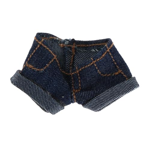 Oshhni 1:12 Jeansshorts-Kostüm, stilvolles Retro-Casual-Mode-Cosplay-Hot-Shorts-Ankleide für 6-Zoll-Actionfiguren-Zubehör, BLAU von Oshhni