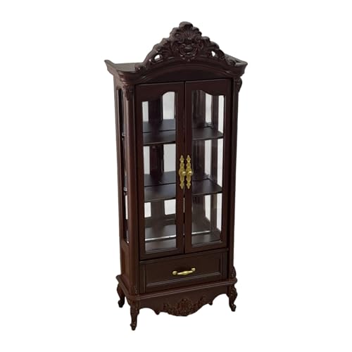 Oshhni 1:12 puppenhaus Wein Schrank Spielzeug Dekoration Pretend Spielzeug Desktop Ornament Requisiten, Doppelt Dunkelbraun Oshhni 1:12 puppenhaus Wein Schrank Spielzeug Dekoration Pretend Spielzeug Desktop Ornament Requisiten, Doppelt Dunkelbraun von Oshhni