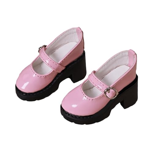 Oshhni 1:4 Schuhe mit Absatz, Damenschuhe, pädagogisch wertvoll, Flexibilität, Machen Sie Ihre eigenen Puppen, Mode, Fantasie, Mode-Schuhe, Puppendekoration, Rosa von Oshhni