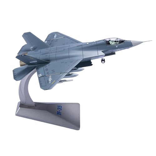 Oshhni 1:72 Diecast Fighter Model Hohe Simulation Ornament Stromlinienförmiges Souvenir-Flugzeug-Sammlungsmodell für Bücherregal-Bar-Café von Oshhni