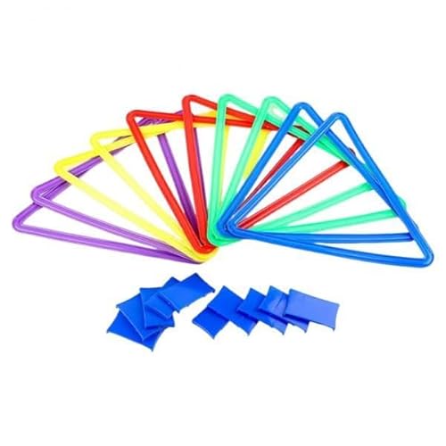 Oshhni 10 Stück Ringe, Ringwurfspiel, sensorisches Trainingsgerät, Spielset, Agility-Ringe für ab 3 Jahren, Vorschulisch, Dreieck Oshhni 10 Stück Ringe, Ringwurfspiel, sensorisches Trainingsgerät, Spielset, Agility-Ringe für ab 3 Jahren, Vorschulisch, Dreieck von Oshhni