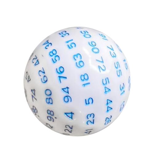 Oshhni 100-seitige Würfel Würfel Unterhaltungsspielzeug Acryl Partygeschenke Rollenspielwürfel Polyedrische Würfel für Kartenspiele Brettspiele, Blau von Oshhni