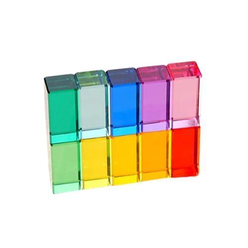 Oshhni 10x Regenbogen Bausteine Lernspielzeug Sensorisches Spielzeug Licht Schatten Stapelspielzeug für Oshhni 10x Regenbogen Bausteine Lernspielzeug Sensorisches Spielzeug Licht Schatten Stapelspielzeug für von Oshhni