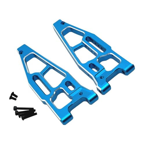 Oshhni 2 Stücke 1/8 Maßstab RC Auto Upgrades Teil Aluminiumlegierung Premium Hochfestes RC Auto Upgrade Teil Vorne Hinten Unteren Arm, Blau von Oshhni