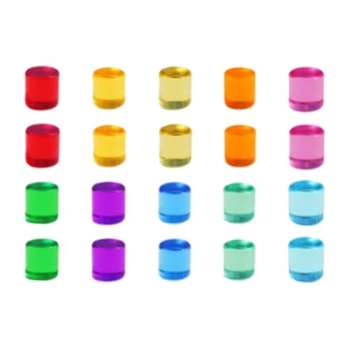 Oshhni 20 Stück Acryl-Stapelblöcke, Lernspielzeug, Regenbogen-Stapler für Jungen und Mädchen, Zylinder Oshhni 20 Stück Acryl-Stapelblöcke, Lernspielzeug, Regenbogen-Stapler für Jungen und Mädchen, Zylinder von Oshhni