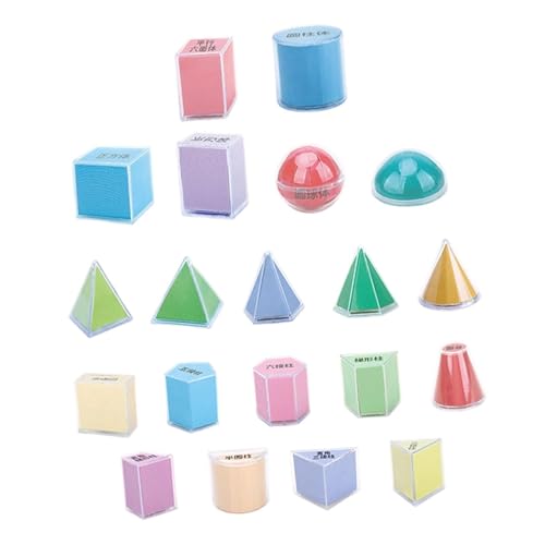 Oshhni 20x 3D-Formen, geometrische Körper, geometrische Blöcke, Set, Mathematikbedarf, Erkundung von Farben und Formen, Lernspielzeug für die Grundschule Oshhni 20x 3D-Formen, geometrische Körper, geometrische Blöcke, Set, Mathematikbedarf, Erkundung von Farben und Formen, Lernspielzeug für die Grundschule von Oshhni