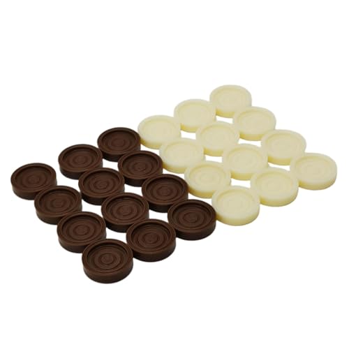 Oshhni 24x Backgammon Schachfiguren Ersatz Premium Glatte fehlende Stücke für Brettspiele für Dame Erwachsene Familienspaß, Braunweiß Oshhni 24x Backgammon Schachfiguren Ersatz Premium Glatte fehlende Stücke für Brettspiele für Dame Erwachsene Familienspaß, Braunweiß von Oshhni
