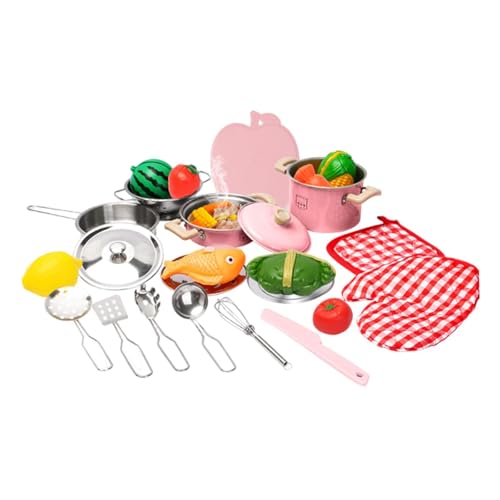 Oshhni 25-teiliges Kochspielset für Kinder und Kleinkinder, realistisch, für Rollenspiele, Metallutensilien Oshhni 25-teiliges Kochspielset für Kinder und Kleinkinder, realistisch, für Rollenspiele, Metallutensilien von Oshhni