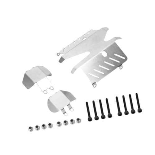 Oshhni 3-teiliges Unterfahrschutzblech für RC-Autochassis, Schutzbrett, stabile Achsplatte, RC-Autochassispanzerung für cc02 1/10 RC-Auto-LKW-Fahrzeuge von Oshhni