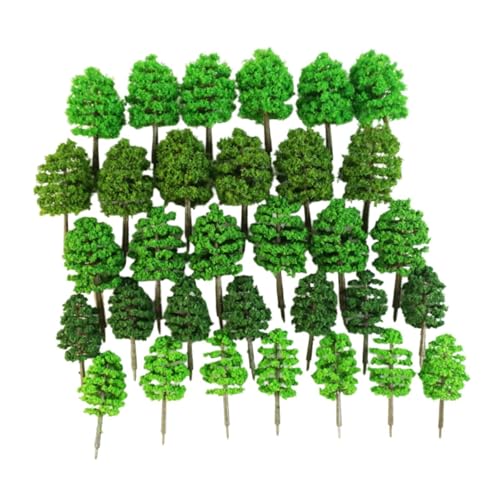 Oshhni 30x Model Bäume Diorama -Bäume 7 cm und 9 cm Künstliche Bäume Ornament Mini Landschaftsbäume für Filmpropien tun, um Spielzeug zu Spielen von Oshhni