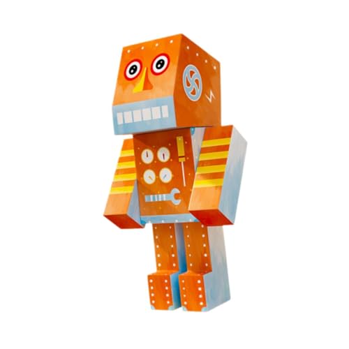 Oshhni 3D-Papierpuzzle-Roboter-Bausatz, Puzzle aus Pappe, handgefertigtes DIY-Spielzeug, Roboter-Papierspielzeug für Erwachsene, Jungen und Mädchen, von Oshhni