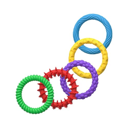 Oshhni 5 Stücke sensorische Armbänder für Kinder sensorische Ringe, weiche, stille Spielzeuge, ruhige, sensorische Spielzeuge für Studenten Preisströgel , Verpackt von Oshhni