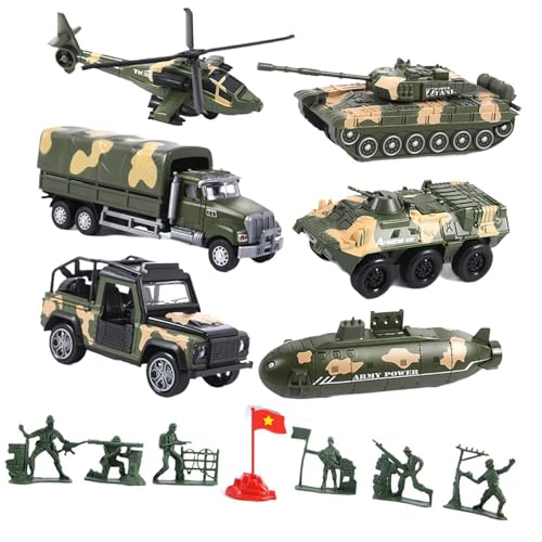 Oshhni 6X Mini Spielzeug Tank Hubschrauber Spielset für Mädchen Jungen Kinder von Oshhni