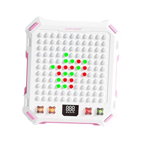 Oshhni 9 in 1 Smart Brettspiel, Brettspiel, Smart 4 in Einer Reihe Spiel, Fünf in Einer Reihe für den Garten, Rosa von Oshhni