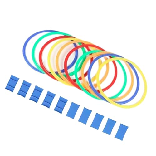 Oshhni Agility Ringe, Multi Color Kreis Jumping Hoop für Kinder Erwachsene, Schnelligkeit und Beweglichkeit Trainings Ringe, Speed Ringe für Fußball, 28cm von Oshhni