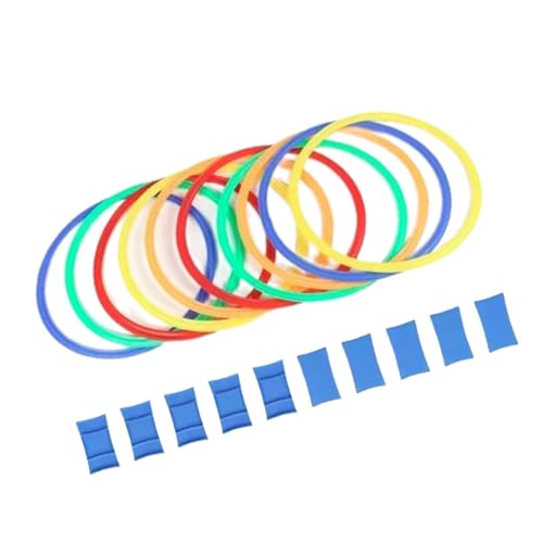 Oshhni Agility Ringe, Multi Color Kreis Jumping Hoop für Kinder Erwachsene, Schnelligkeit und Beweglichkeit Trainings Ringe, Speed Ringe für Fußball, 42cm von Oshhni