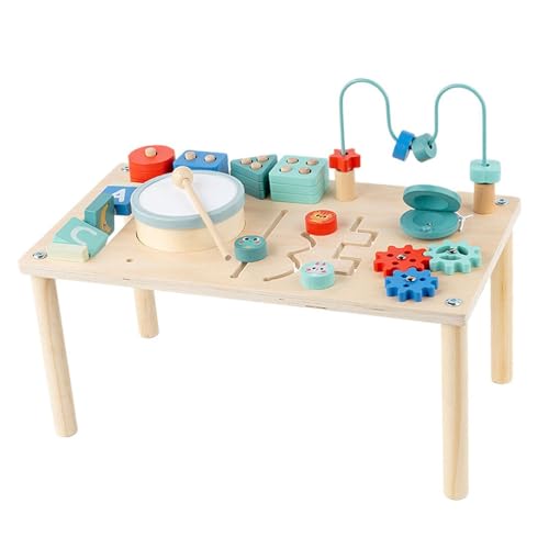 Oshhni Aktivitätstisch, Lernspielzeug für, Aktivitätstisch, sensorisches Holzspielzeug für Jungen und Mädchen Oshhni Aktivitätstisch, Lernspielzeug für, Aktivitätstisch, sensorisches Holzspielzeug für Jungen und Mädchen von Oshhni