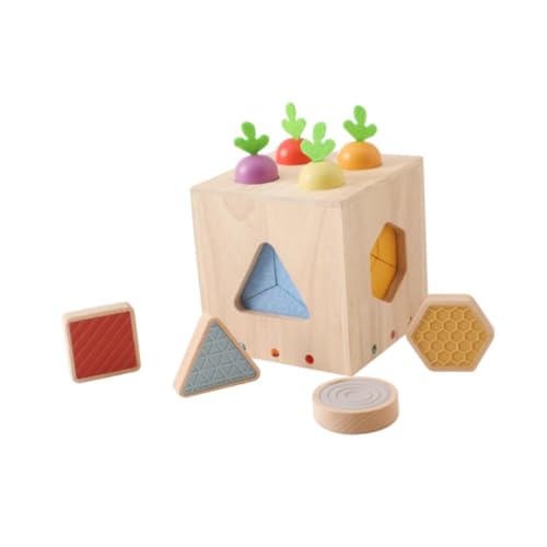 Oshhni Aktivitätswürfel für Babys, Montessori-Sensorspielzeug, klassisches Lernspielzeug, Holzspielzeug, Formsortierspielzeug für Kinder, Jungen und Mädchen von Oshhni