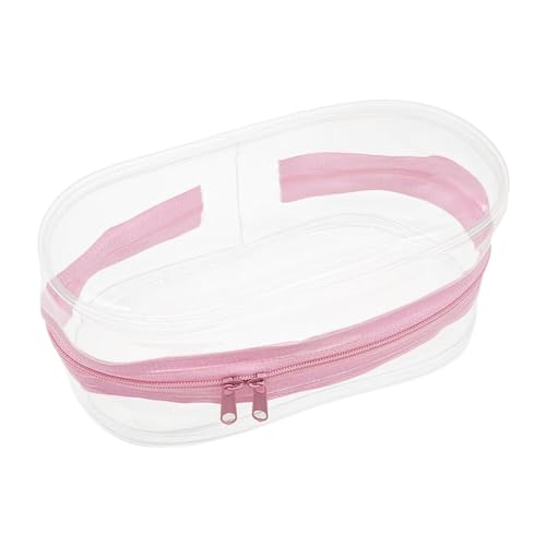 Oshhni Aufbewahrungstasche für Mini Puppen, Transparente Figur Präsentationstasche, wasserdichte, Transparente Puppen Präsentationstasche Aus PVC, Aufbewahru, ROSA von Oshhni